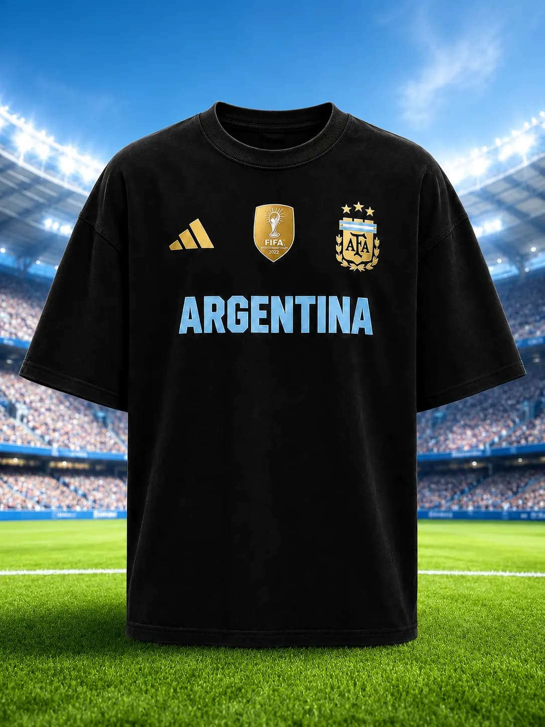 TX76 Argentina Black Men's Dropshoulder