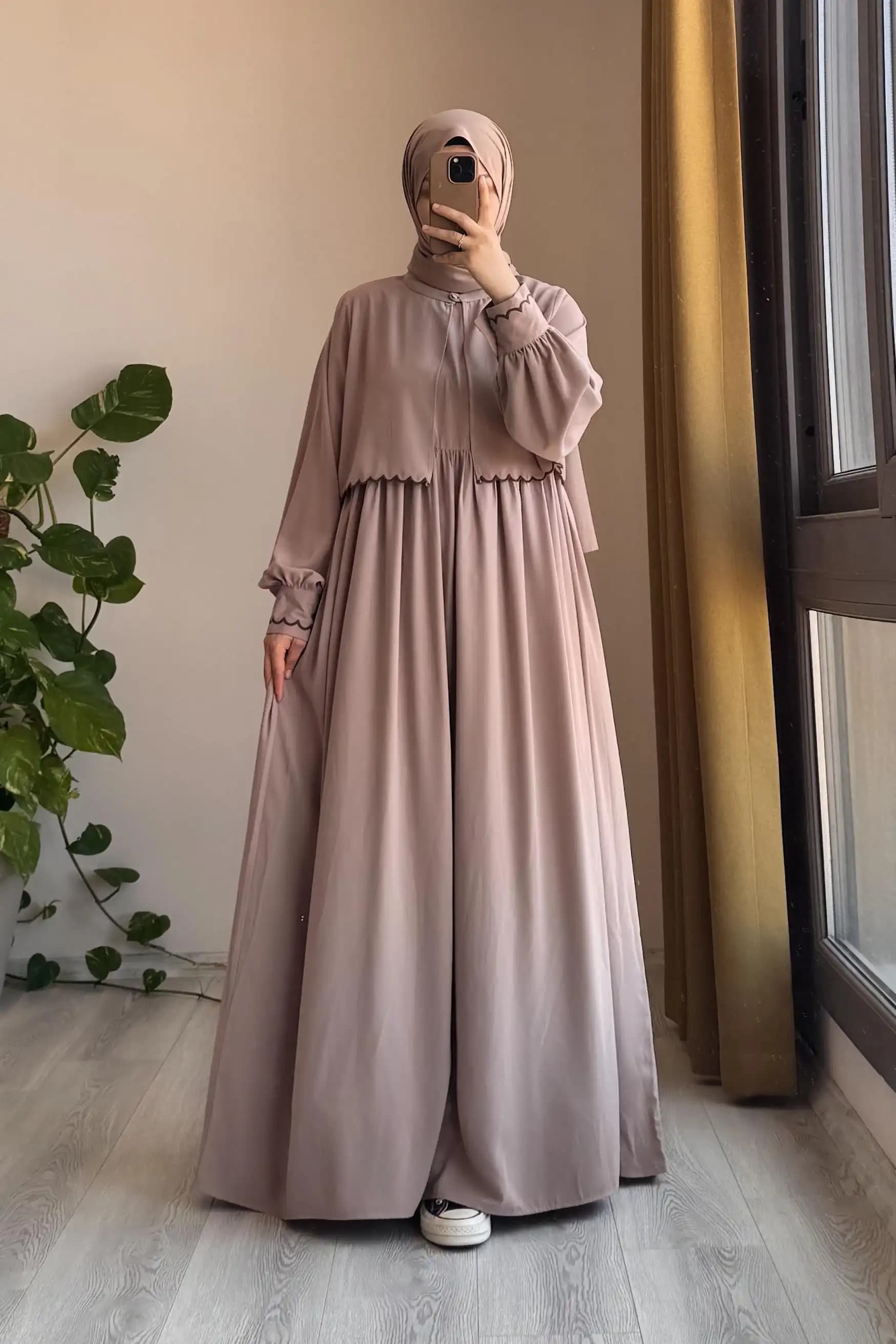 BRK19 Beige Gown Borkha